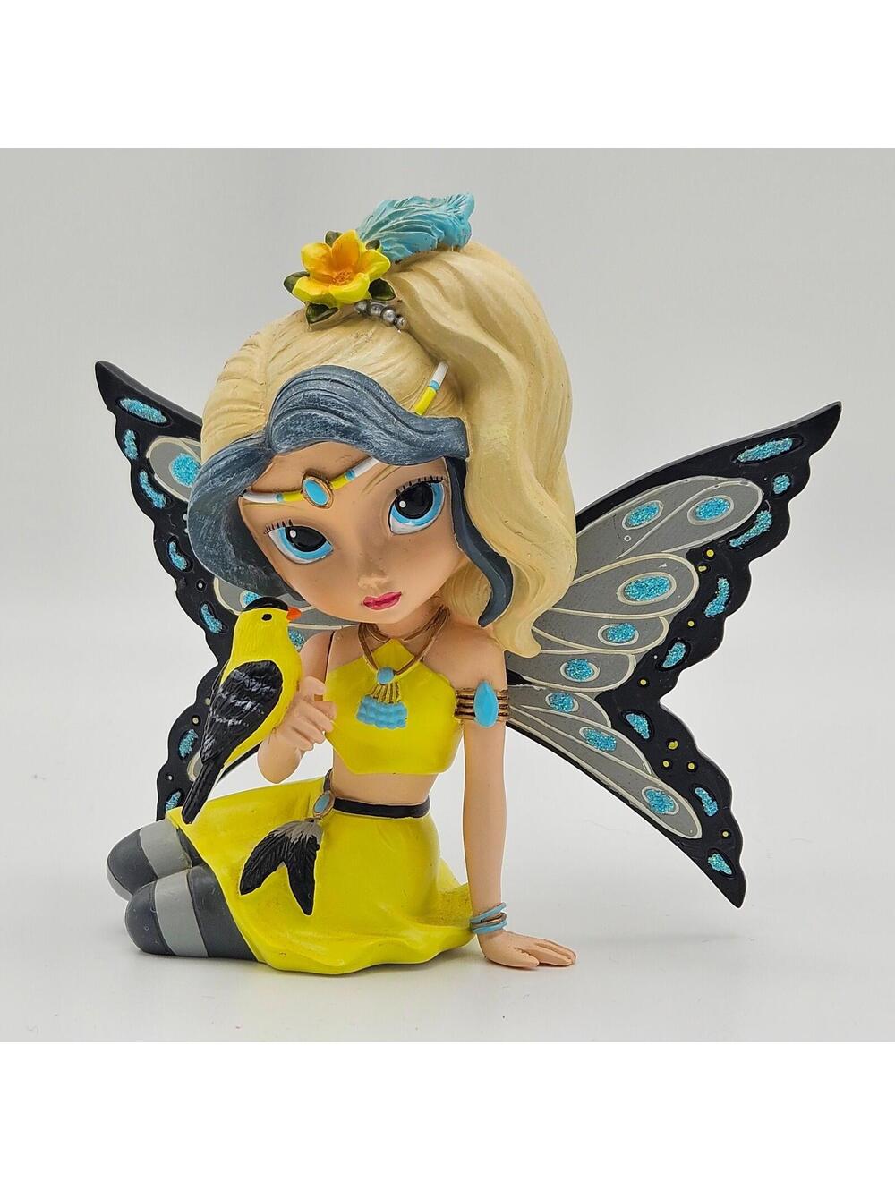 Gorgeous Goldfinch Fairy Jasmine Becket Griffith Songbird Figurine
